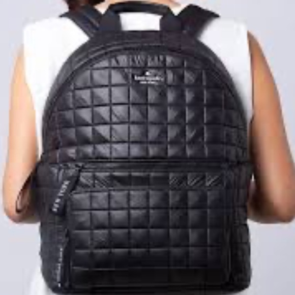 Kate Spade NY Camden Quilted Large Black Nylon Backpack Laptop Sleeve KH404 - Picture 2 of 7
